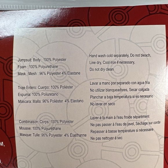 Pokemon Kids Pikachu Halloween Costume Jumpsuit Brand New Size Medium 7-8 - Picture 8 of 10